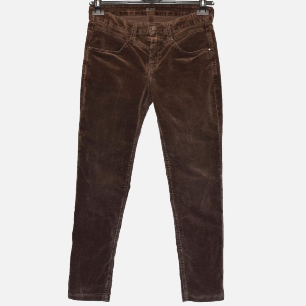 MAC Brown Velour Slim Fit Pants Size EU 36/US 6